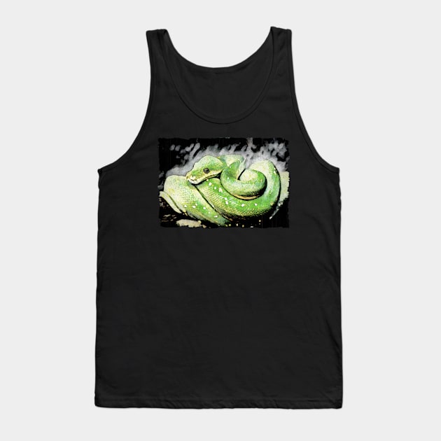 Green Tree Python Tank Top by PhotoArts